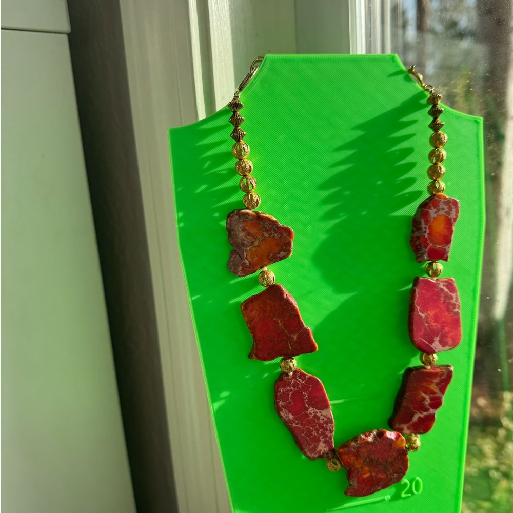 🔥 Stunning Anthony Alexander necklace in Red & Gold 🔥